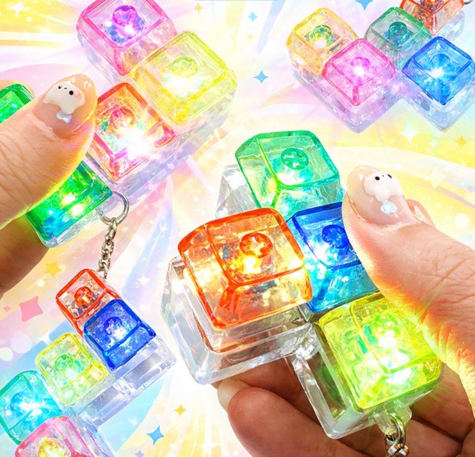 LED 5구 5불빛 딸깍이 키링/ 키캡 / 고급케이스/ 테트리스 다양한모양